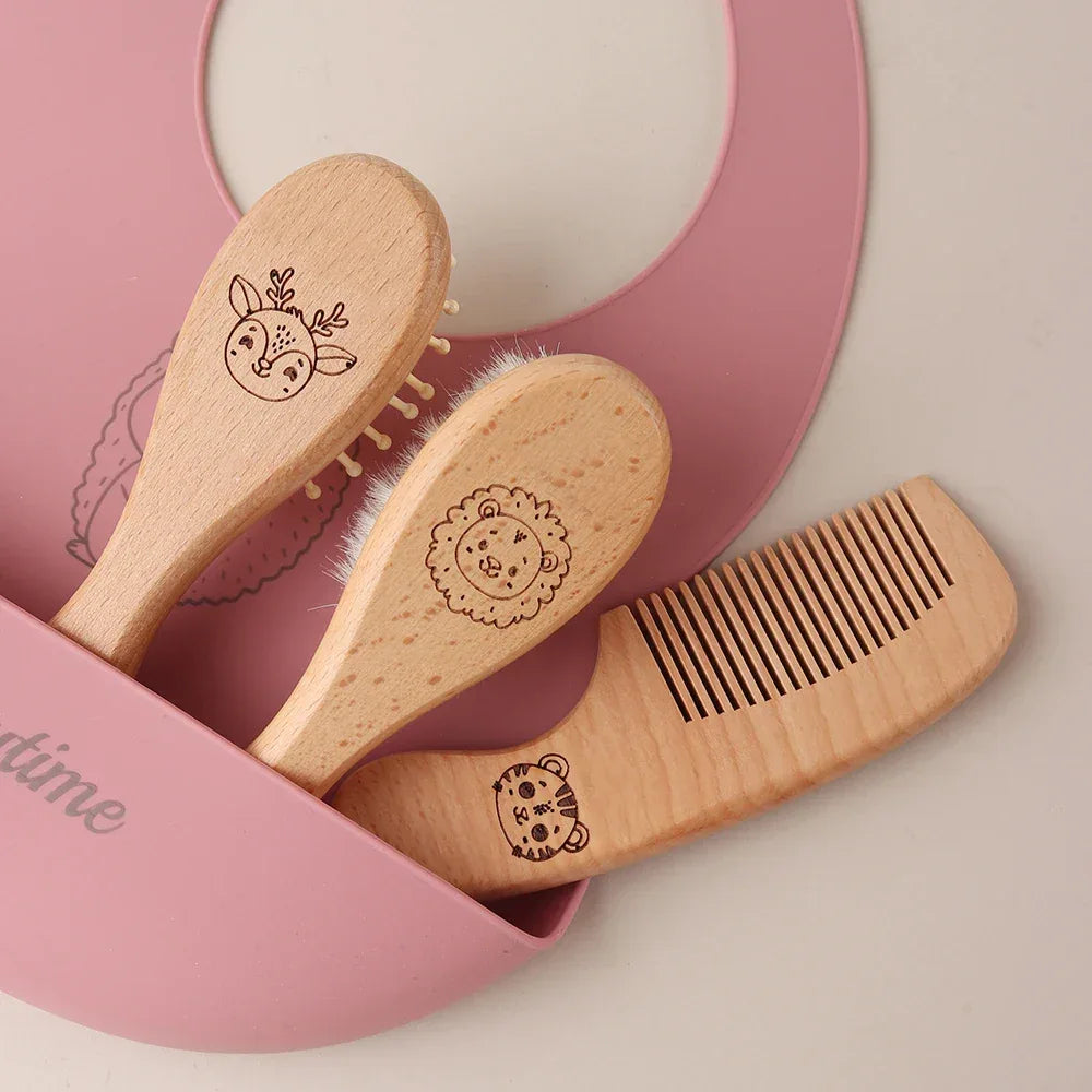 Baby Comb & Brush Set – Soft, Natural Care for Newborns - LunaKit Baby