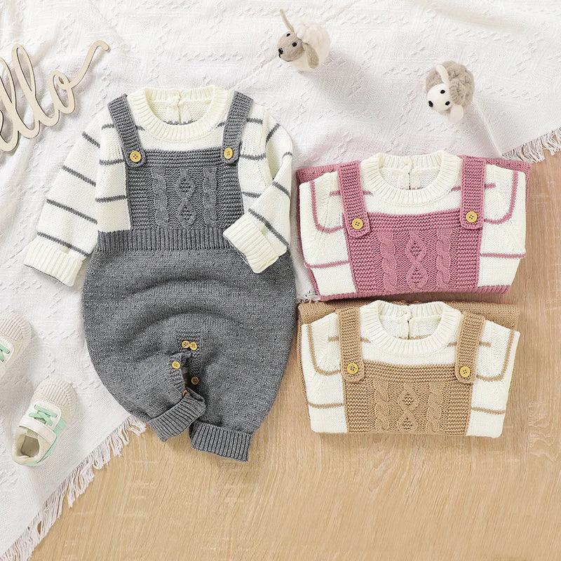 Baby Knitted Romper – Cozy Warmth for Snug Winter Days - LunaKit Baby