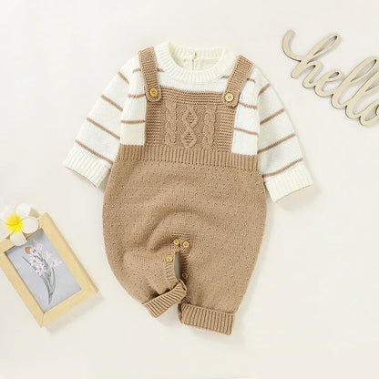 Baby Knitted Romper – Cozy Warmth for Snug Winter Days - LunaKit Baby