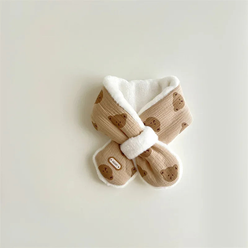 Baby Plush Bear Scarf – Cozy Neck Warmth with Sweet Style - LunaKit Baby