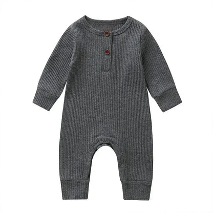 Baby Ribbed Cotton Romper – Soft Texture for Stylish Little Days - LunaKit Baby