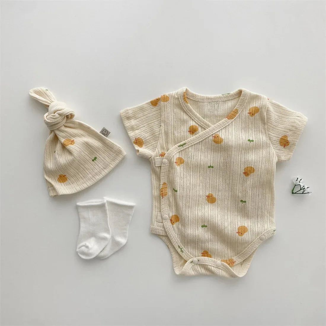 Baby Summer Romper & Hat Set – Cool Playful Style for Sunny Days - LunaKit Baby