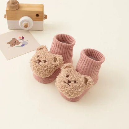 Baby Bear Anti-Slip Socks – Warm, Safe Steps for Little Feet - LunaKit Baby