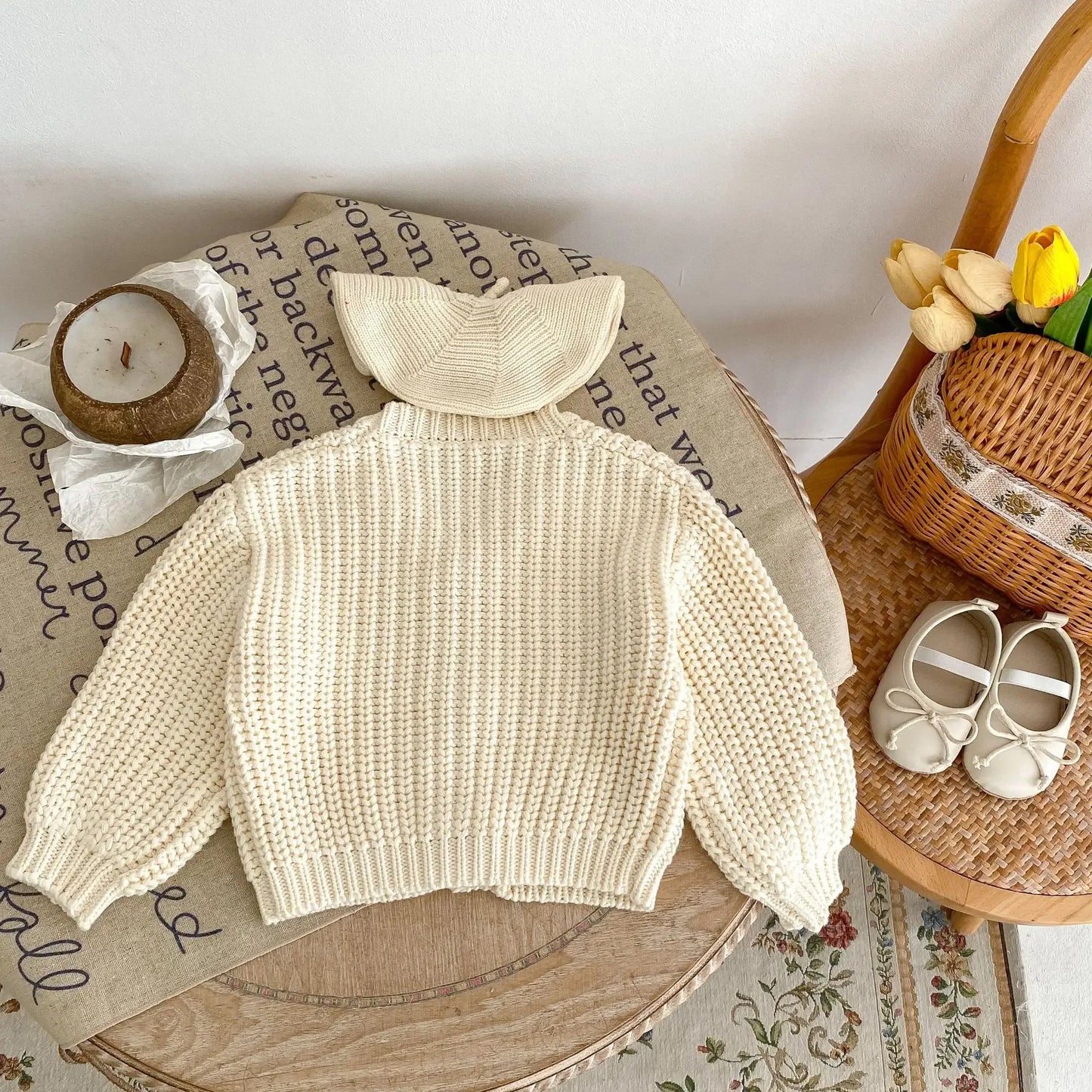 Baby Girl Knit Cardigan – Cozy Autumn Warmth with Timeless Charm - LunaKit Baby