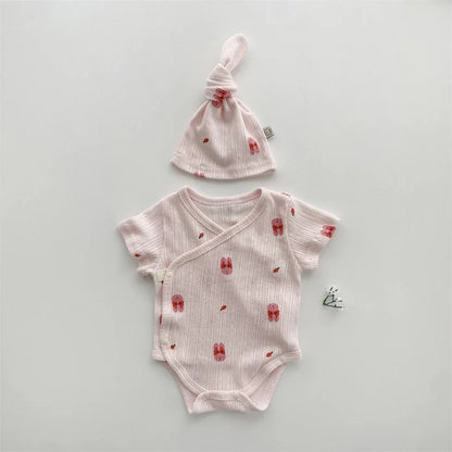 Baby Summer Romper & Hat Set – Cool Playful Style for Sunny Days - LunaKit Baby