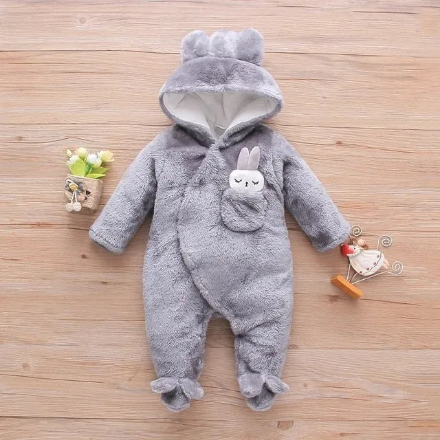 Baby Plush Animal Romper – Cozy Cuteness for Cool Days - LunaKit Baby