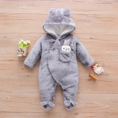 Baby Plush Animal Romper – Cozy Cuteness for Cool Days - LunaKit Baby