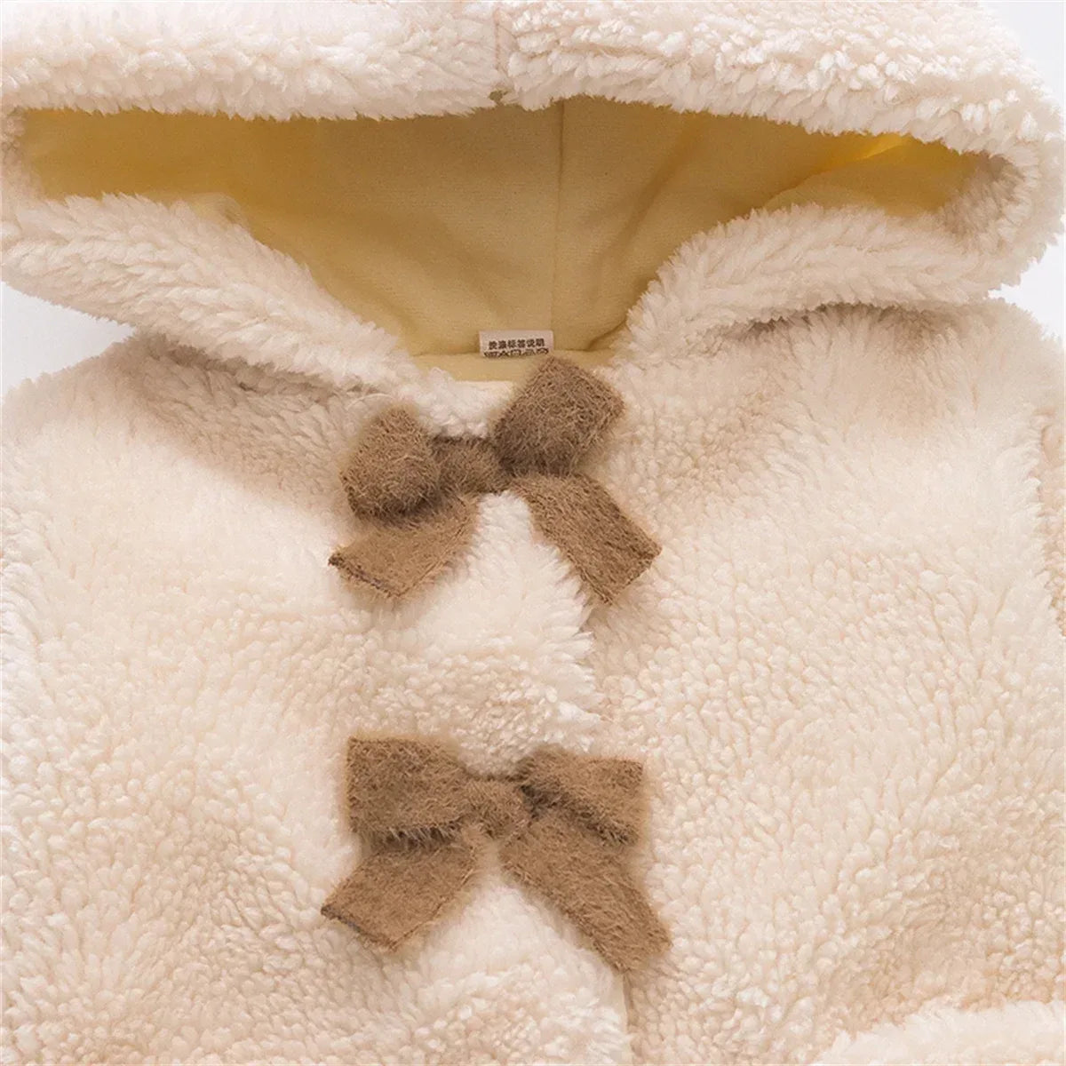 Baby Girl Winter Hooded Jacket – Bear Ears & Cozy Princess Warmth - LunaKit Baby