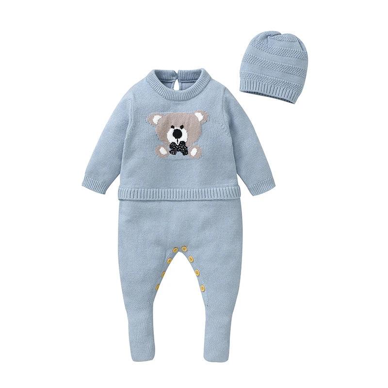 Baby Knitted Romper Set – Cozy Style for Chilly Little Days - LunaKit Baby