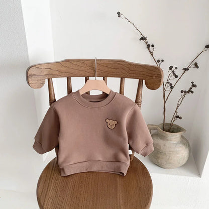 Baby Korean Style Sweatshirt – Cozy Fleece Warmth for Winter - LunaKit Baby