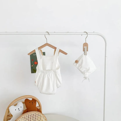 Baby Bear Jumpsuit & Hat Set – Sweet Summer Comfort with Charm - LunaKit Baby