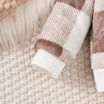 Baby Boy Plush Winter Suit – 2-Piece Set (0–24 Months) - LunaKit Baby