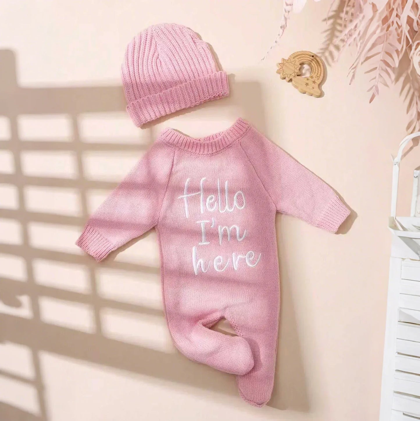 Newborn Hello Knit Jumpsuit – Sweet First Moments to Remember - LunaKit Baby