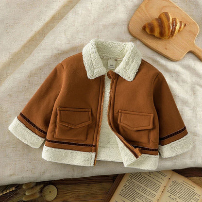 Baby Boy Winter Jacket – Cozy Fleece Warmth for Cool-Weather Days - LunaKit Baby