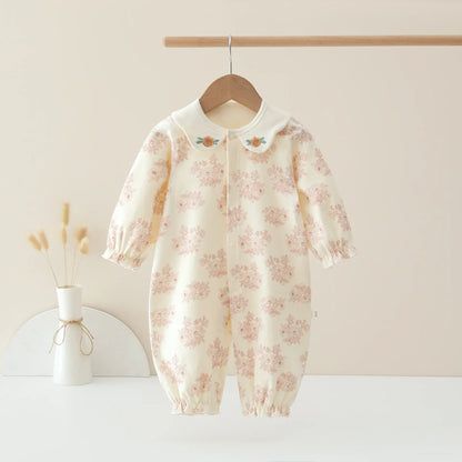 Baby Girl Cotton Velvet Jumpsuit – Soft Luxury for Sweet Moments - LunaKit Baby