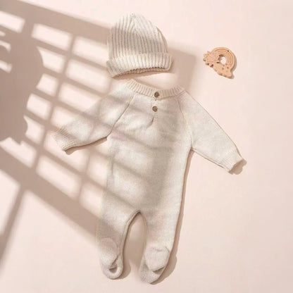 Newborn Hello Knit Jumpsuit – Sweet First Moments to Remember - LunaKit Baby