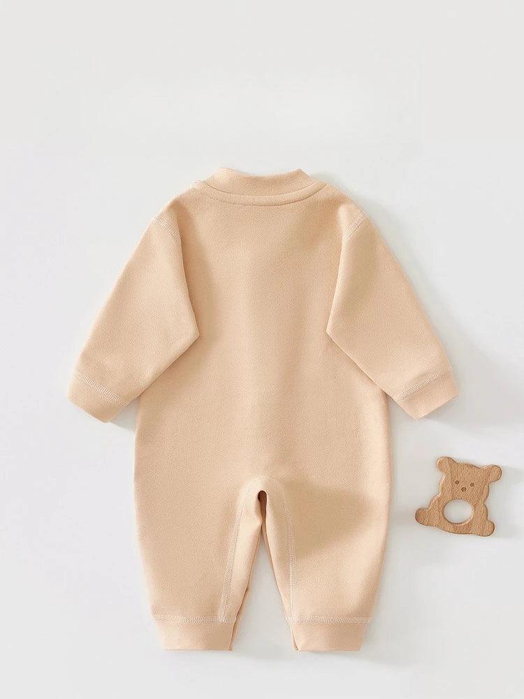 Baby Cotton Solid Romper – Timeless Warmth for Everyday Comfort - LunaKit Baby