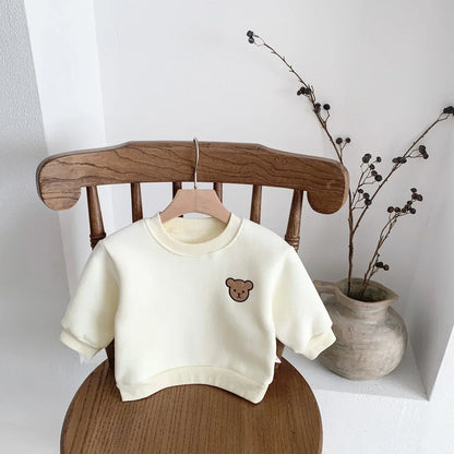 Baby Korean Style Sweatshirt – Cozy Fleece Warmth for Winter - LunaKit Baby