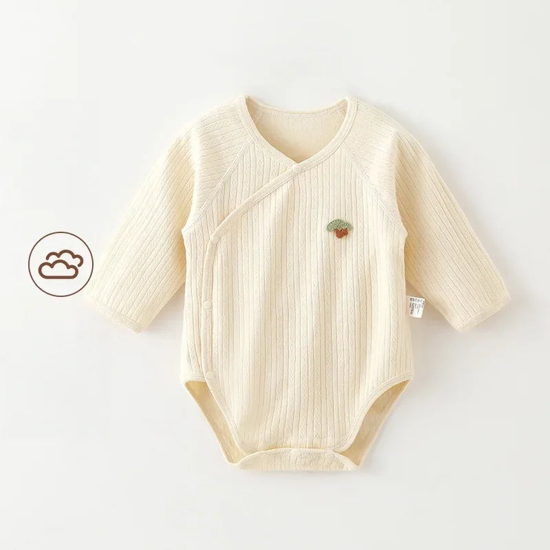 Baby Cotton Belly Guard Romper – Extra Warmth for Gentle Care - LunaKit Baby