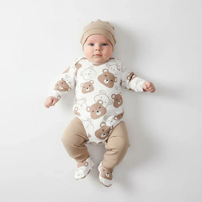 Baby Boy 4-Piece Outfit Set – Bear Style for Sweet Little Days - LunaKit Baby
