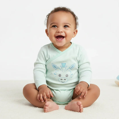 Baby Boy Cotton Bodysuit – Soft Comfort for Everyday Play - LunaKit Baby