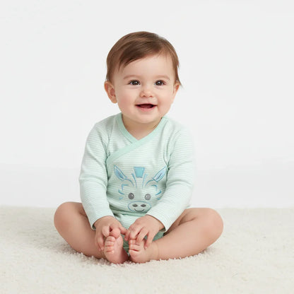 Baby Boy Cotton Bodysuit – Soft Comfort for Everyday Play - LunaKit Baby