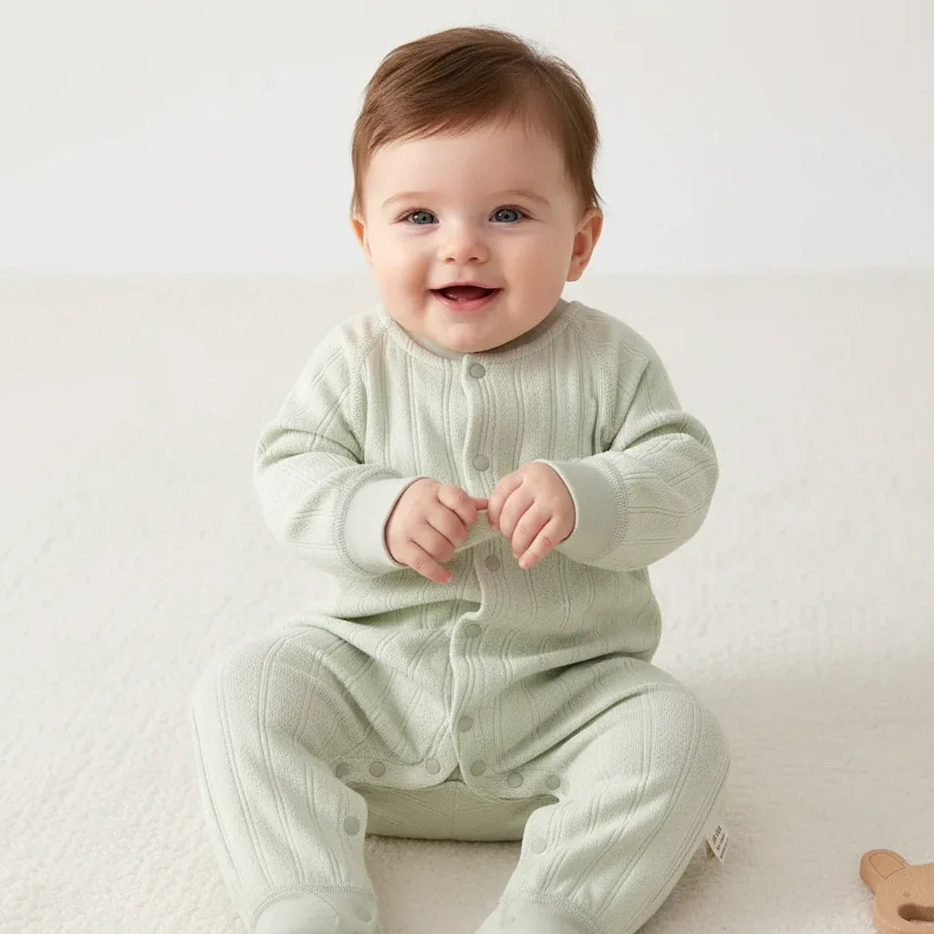 Baby Cotton Sleep Romper – Soft Comfort for Sweet Dreams - LunaKit Baby