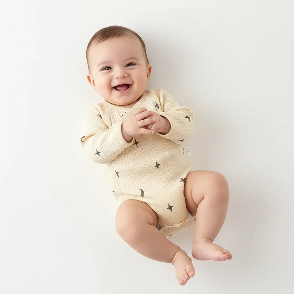 Baby Cotton Belly Guard Romper – Extra Warmth for Gentle Care - LunaKit Baby