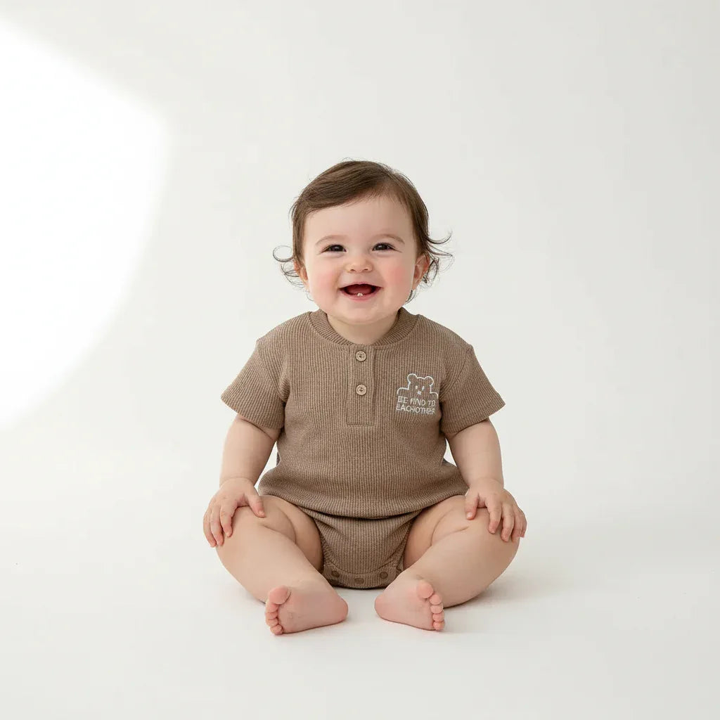 Baby Cotton Crawling Bodysuit – Soft Comfort for Little Explorers - LunaKit Baby