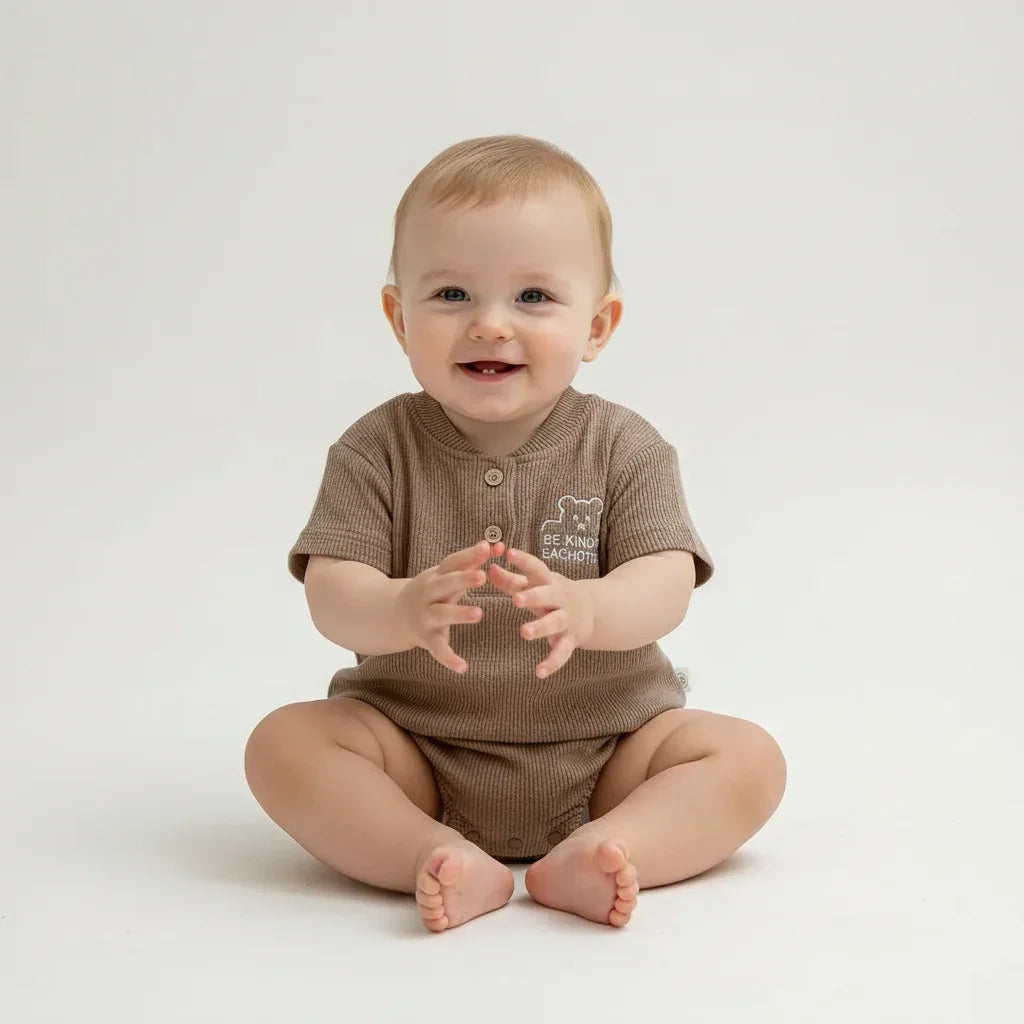 Baby Cotton Crawling Bodysuit – Soft Comfort for Little Explorers - LunaKit Baby