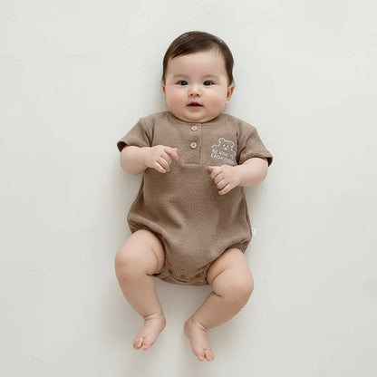 Baby Cotton Crawling Bodysuit – Soft Comfort for Little Explorers - LunaKit Baby