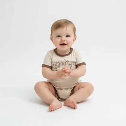 Baby Korean Style Summer Jumpsuit – Cool Minimal Charm - LunaKit Baby