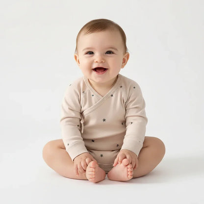 Baby Cotton Star Bodysuit – Soft Comfort for Little Stars - LunaKit Baby