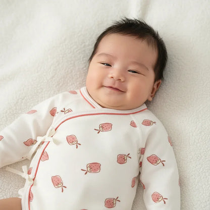 Baby Cotton Plant Print Romper – Gentle Comfort for Sunny Days - LunaKit Baby