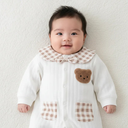 Baby Bear Cotton Romper – Soft Comfort for Sweet Little Days - LunaKit Baby