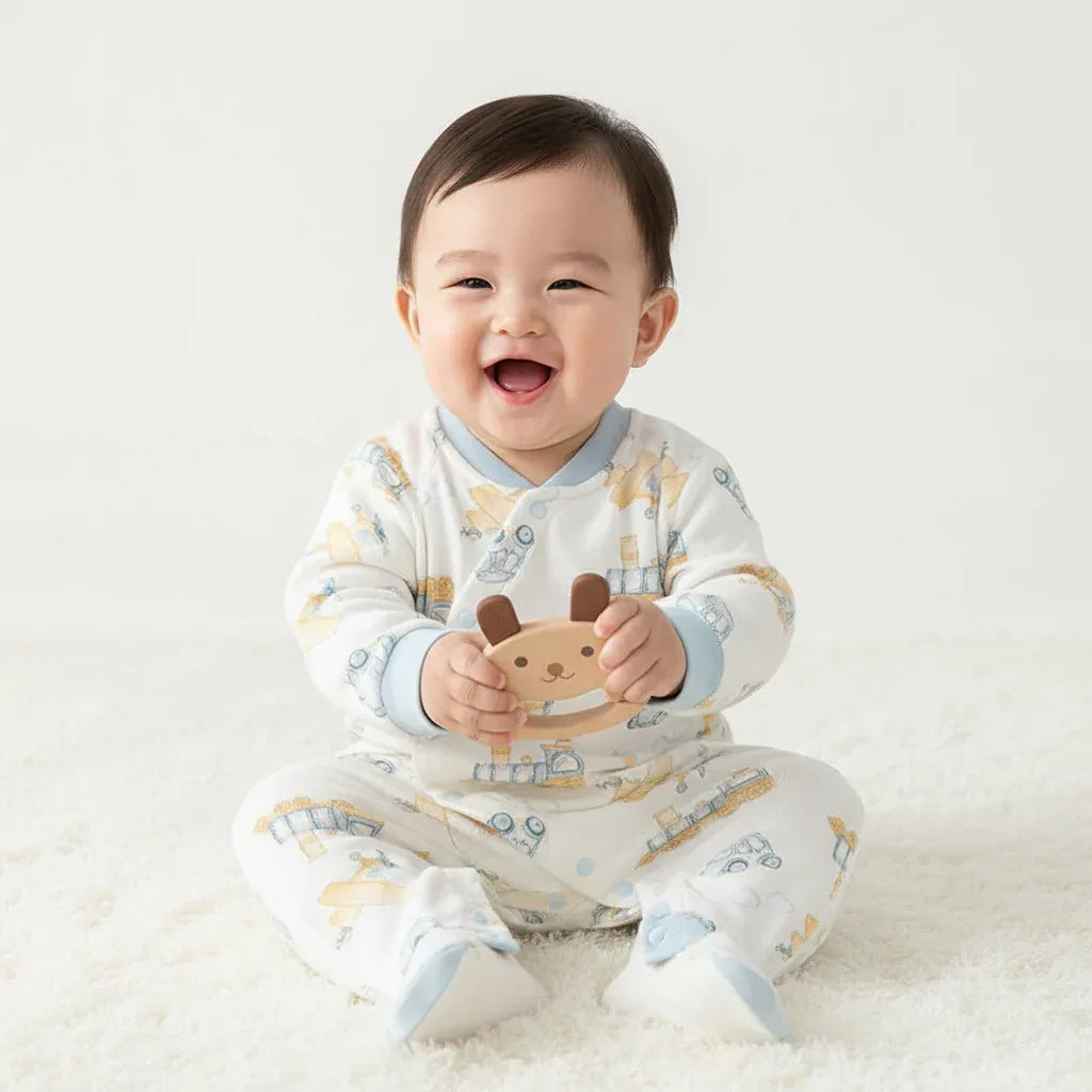 Baby Cotton Floral Animal Onesie – Gentle Style for Little Days - LunaKit Baby