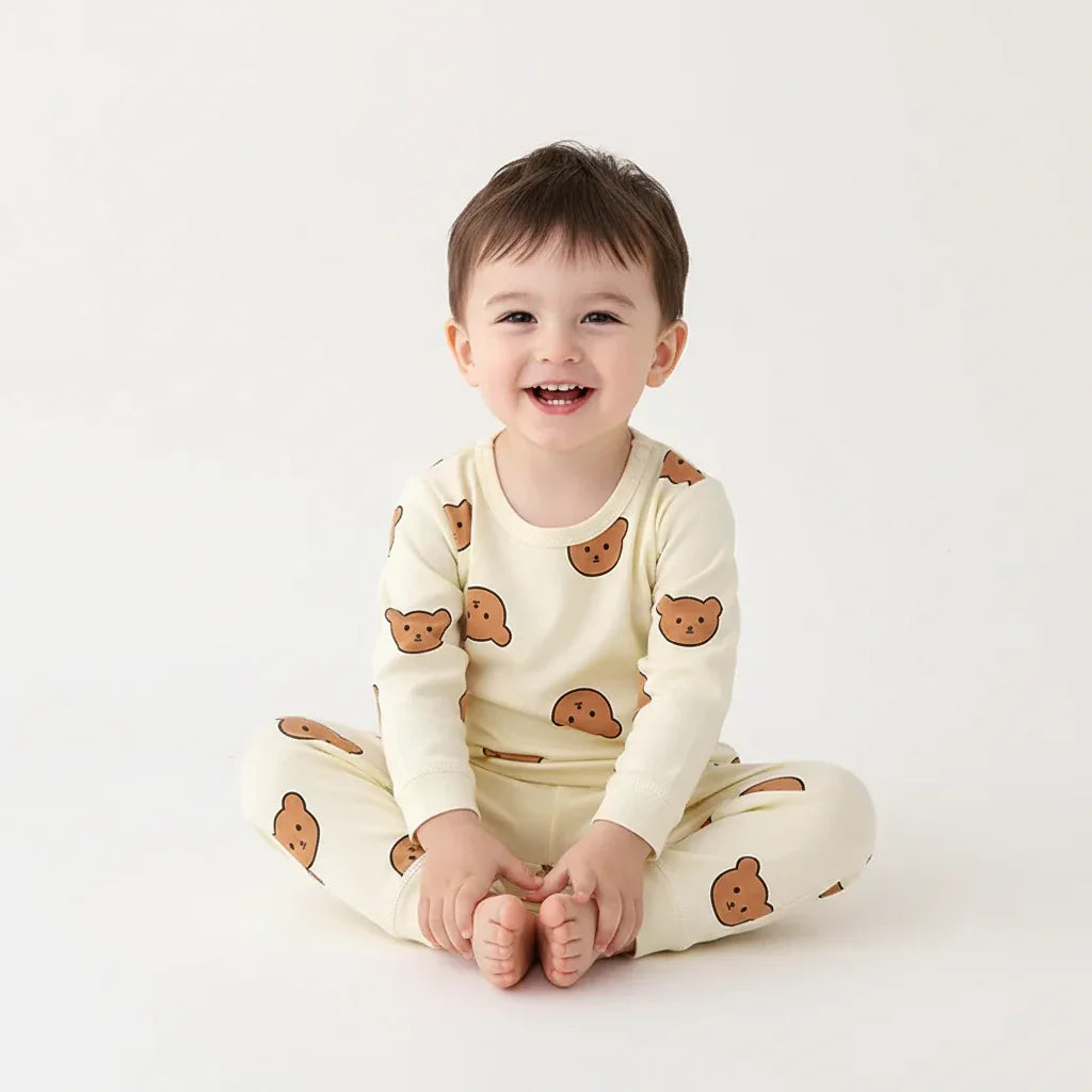 Baby Bear Cotton Pajama Set – Cozy Comfort for Sweet Dreams - LunaKit Baby