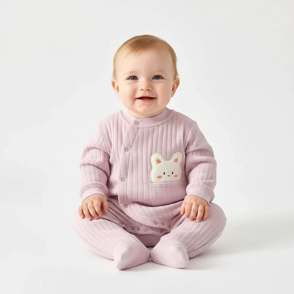 Baby Quilted Winter Romper – Cozy Warmth for Little Snuggles - LunaKit Baby