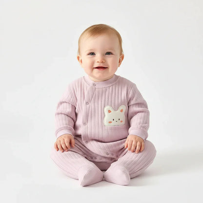 Baby Quilted Winter Romper – Cozy Warmth for Little Snuggles - LunaKit Baby