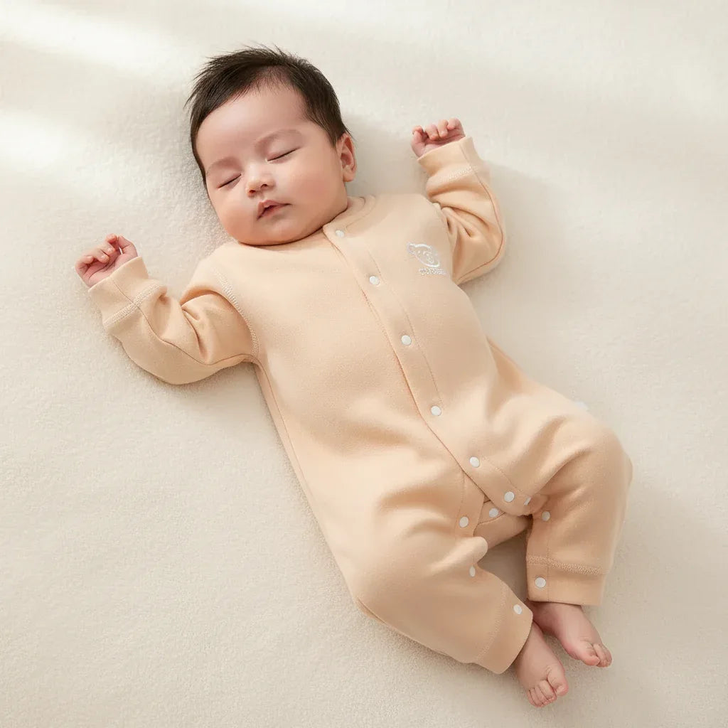 Baby Cotton Solid Romper – Timeless Warmth for Everyday Comfort - LunaKit Baby