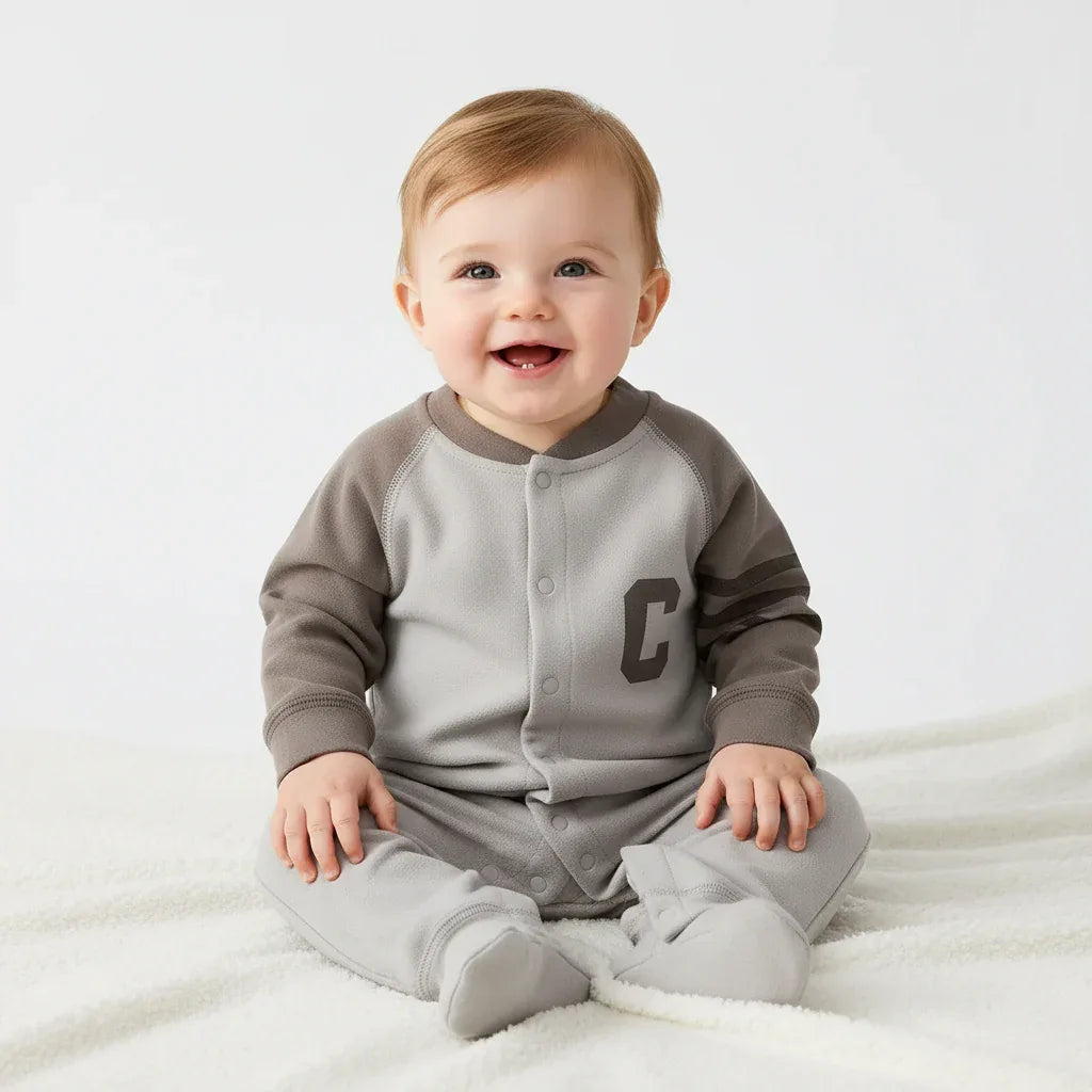 Baby Patchwork Autumn Jumpsuit – Cozy Style for Little Explorers - LunaKit Baby