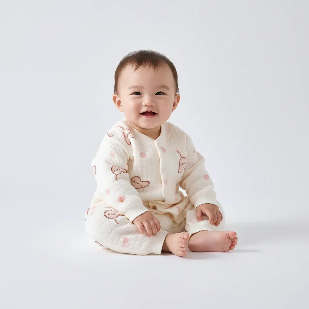 Baby Thick Cotton Winter Pajama Romper – Cozy Sleep for Cold Nights - LunaKit Baby