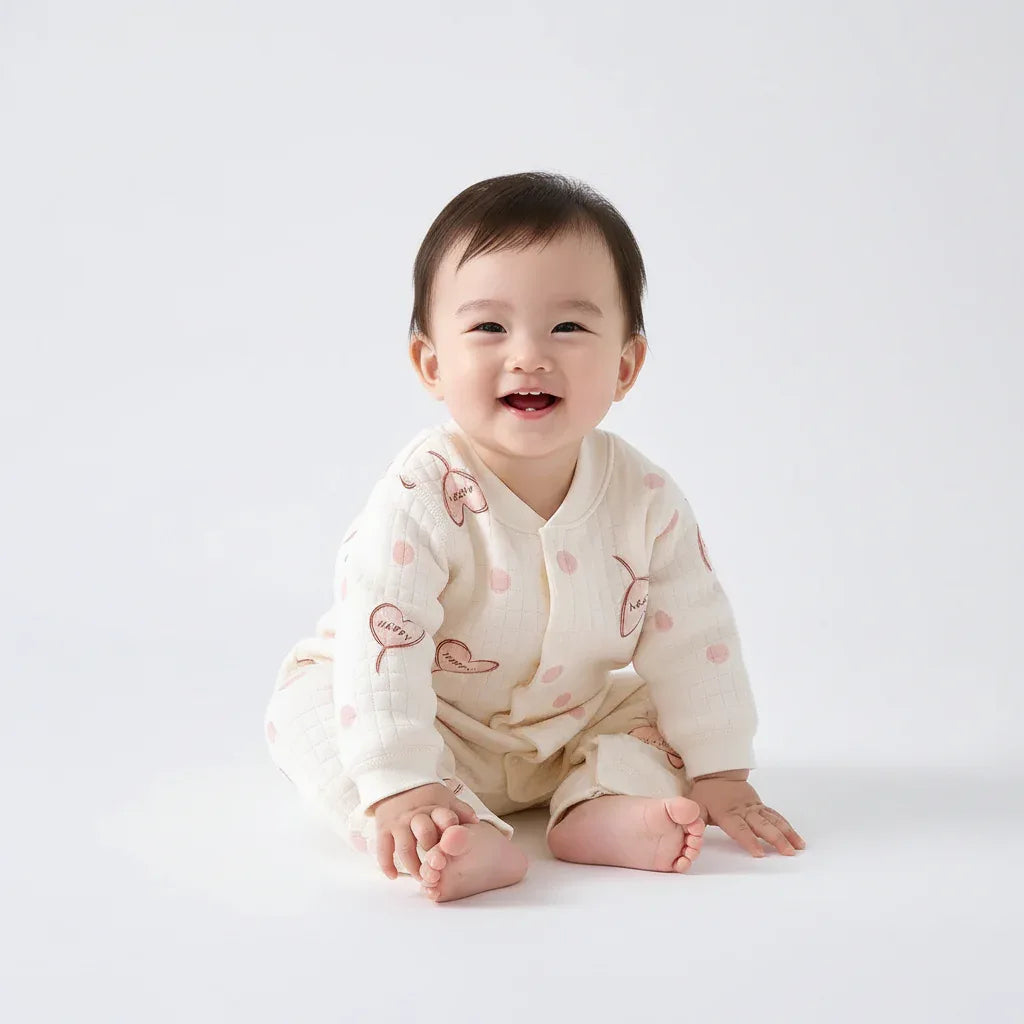 Baby Thick Cotton Winter Pajama Romper – Cozy Sleep for Cold Nights - LunaKit Baby
