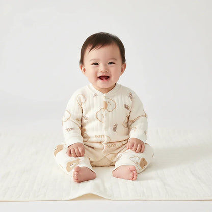 Baby Bear Winter Cotton Onesie – Cozy Comfort for Cold Nights - LunaKit Baby