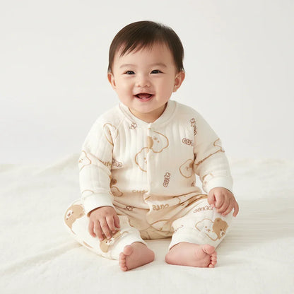Baby Bear Winter Cotton Onesie – Cozy Comfort for Cold Nights - LunaKit Baby