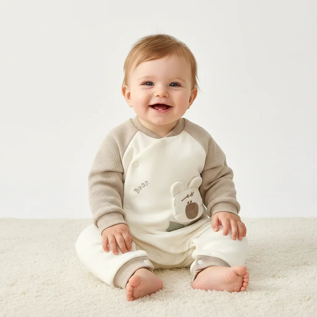 Baby Thick Cotton Winter Jumpsuit – A-Level Warmth & Comfort - LunaKit Baby