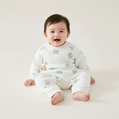 Newborn Premium Cotton Romper – Gentle Comfort for First Days - LunaKit Baby