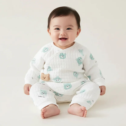 Newborn Premium Cotton Romper – Gentle Comfort for First Days - LunaKit Baby