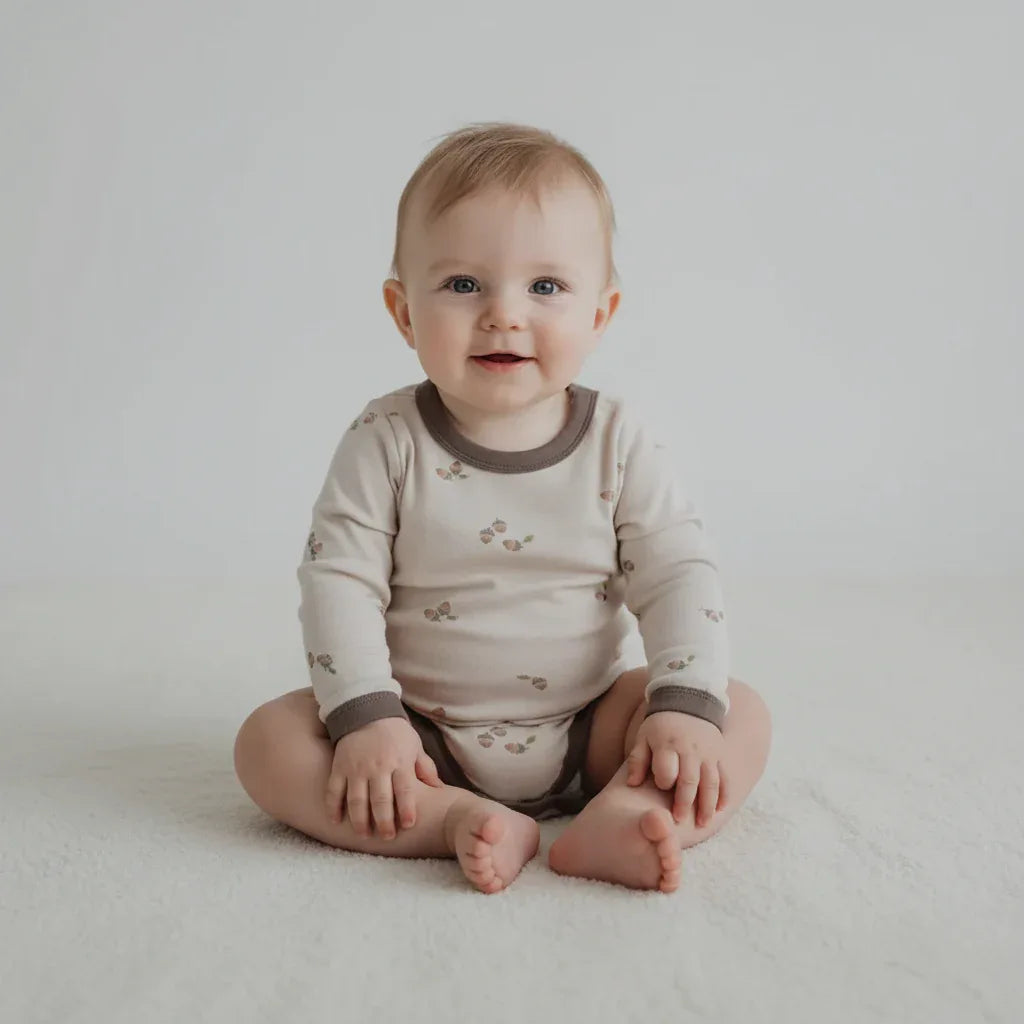 Baby Floral Cotton 2-Piece Set – Cozy Charm for Growing Little Ones - LunaKit Baby