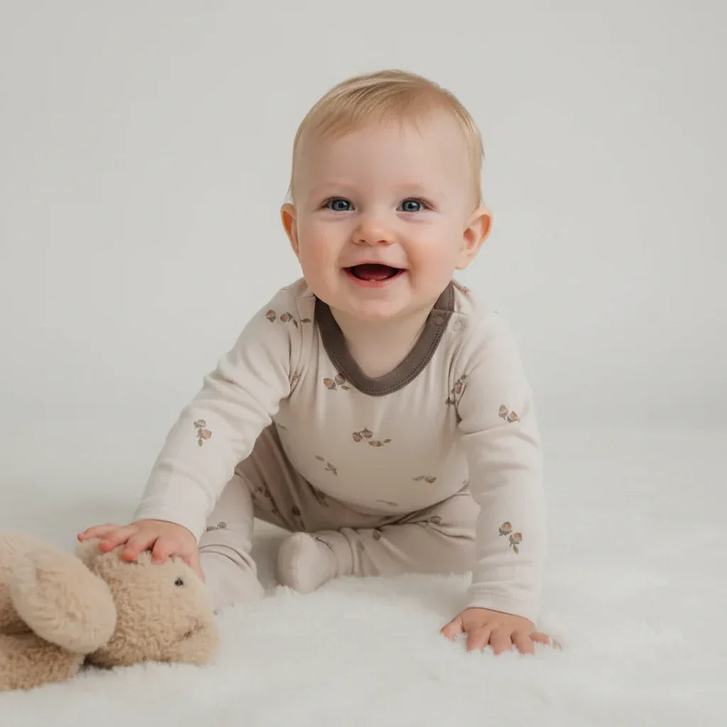 Baby Floral Cotton 2-Piece Set – Cozy Charm for Growing Little Ones - LunaKit Baby